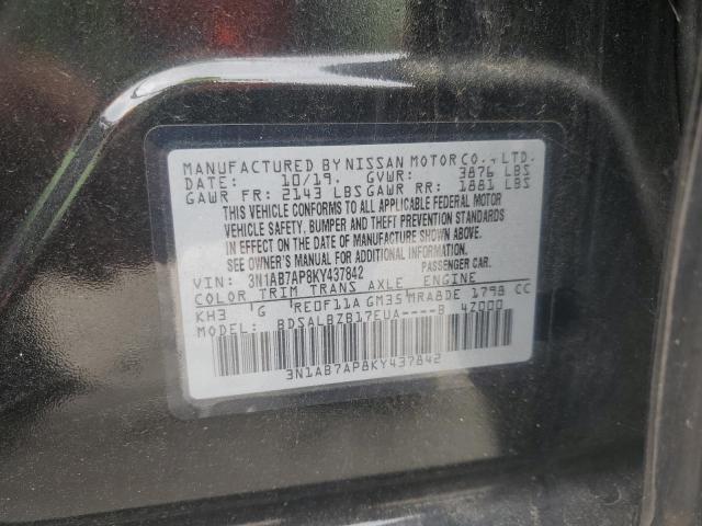 3N1AB7AP8KY437842 - 2019 NISSAN SENTRA S BLACK photo 13