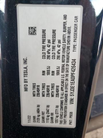 5YJ3E1EA0PF426434 - 2023 TESLA MODEL 3 黑色 照片 13