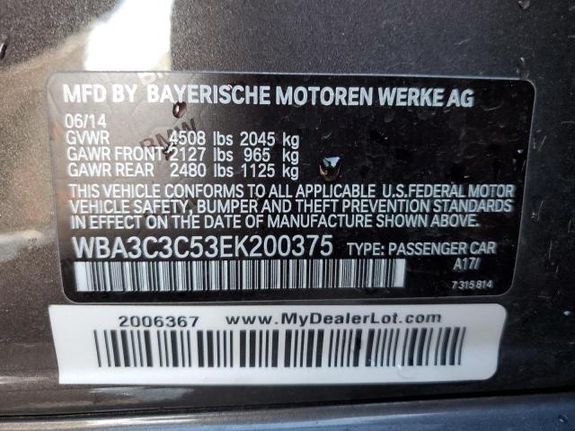 WBA3C3C53EK200375 - 2014 BMW 320 I XDRIVE CHARCOAL photo 12