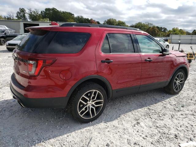 1FM5K8GT1GGB41557 - 2016 FORD EXPLORER SPORT RED photo 3