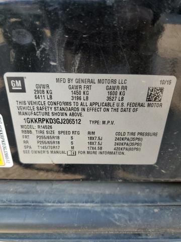 1GKKRPKD3GJ206512 - 2016 GMC ACADIA SLE BLACK photo 13