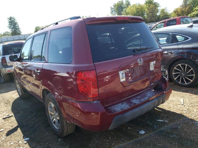 5FNYF18535B029640 - 2005 HONDA PILOT EXL RED photo 2