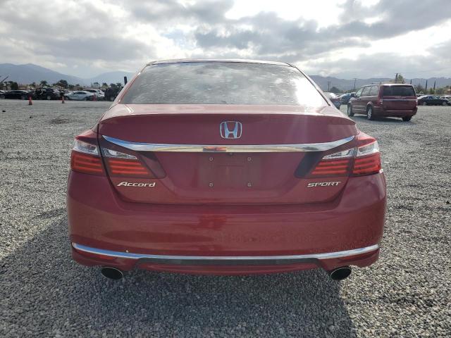 1HGCR2F52GA041866 - 2016 HONDA ACCORD SPORT RED photo 6