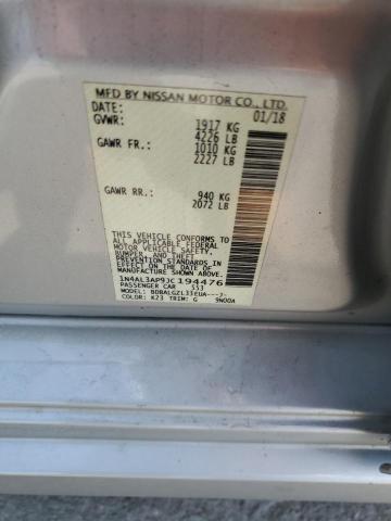 1N4AL3AP9JC194476 - 2018 NISSAN ALTIMA 2.5 SILVER photo 12