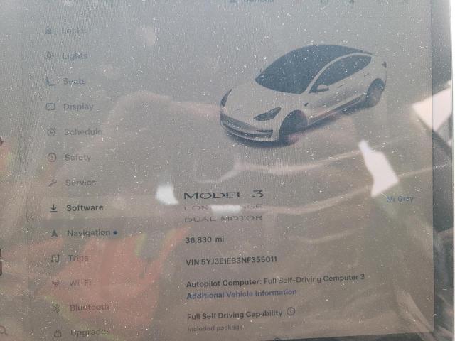 5YJ3E1EB3NF355011 - 2022 TESLA MODEL 3 Ağ foto 9