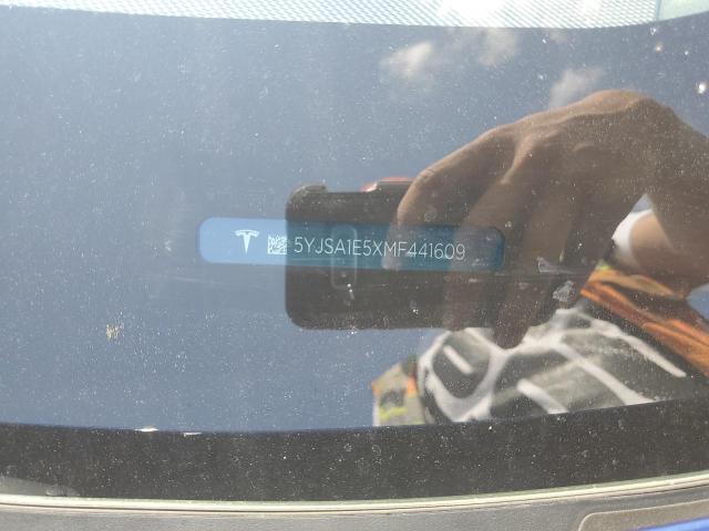 5YJSA1E5XMF441609 - 2021 TESLA MODEL S Bleu photo 12