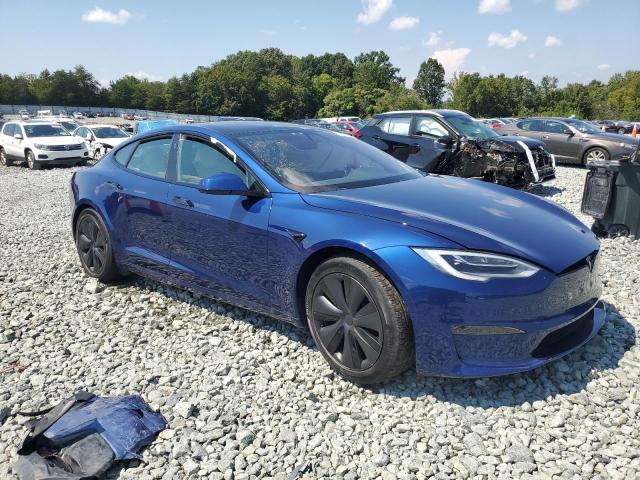 5YJSA1E5XMF441609 - 2021 TESLA MODEL S Bleu photo 4