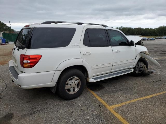 5TDZT38A32S103474 - 2002 TOYOTA SEQUOIA LIMITED WHITE photo 3