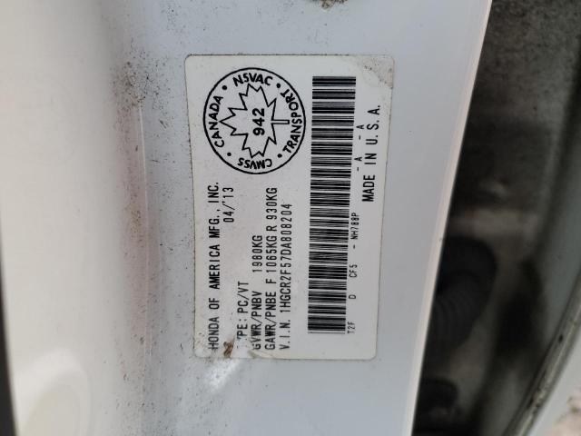 1HGCR2F57DA808204 - 2013 HONDA ACCORD SPORT 白色 照片 12