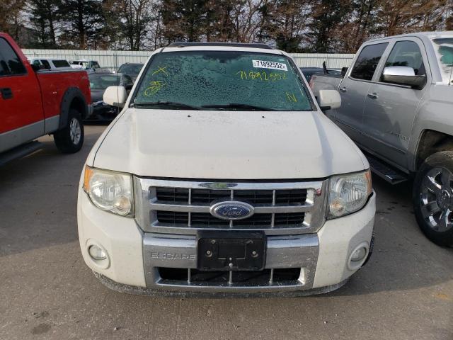 1FMCU94G99KB27503 - 2009 FORD ESCAPE LIMITED WHITE photo 5