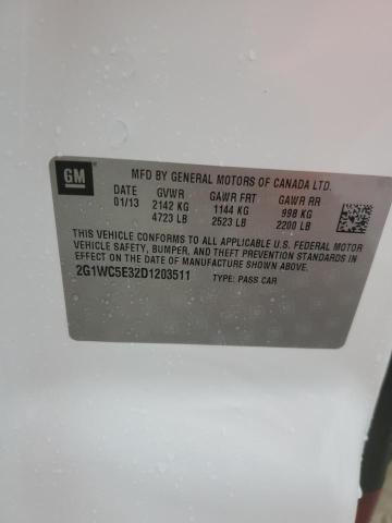 2G1WC5E32D1203511 - 2013 CHEVROLET IMPALA LTZ თეთრი ფოტო 13