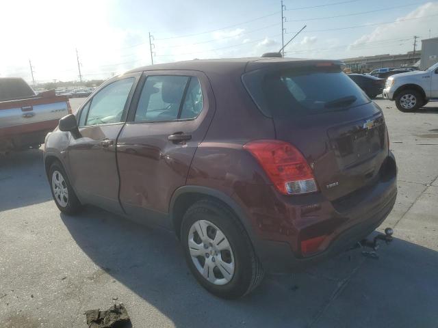 3GNCJKSB3HL157225 - 2017 CHEVROLET TRAX LS MAROON photo 2