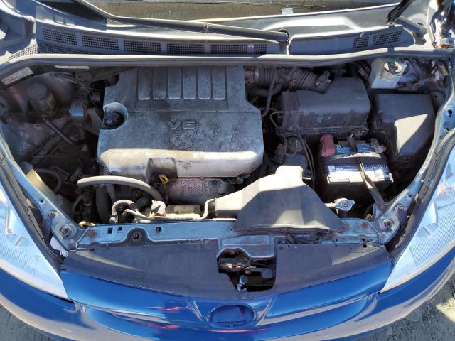 5TDZK23C58S102244 - 2008 TOYOTA SIENNA CE BLUE photo 12