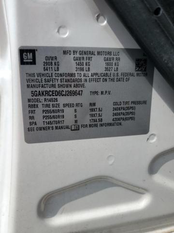 5GAKRCED6CJ269647 - 2012 BUICK ENCLAVE WHITE photo 13