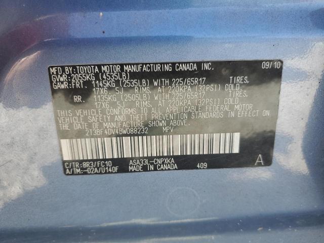 2T3BF4DV4BW088232 - 2011 TOYOTA RAV4 蓝色 照片 14