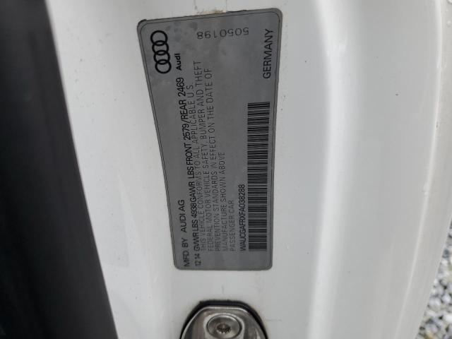 WAUCGAFRXFA038288 - 2015 AUDI S5 PREMIUM PLUS თეთრი ფოტო 12