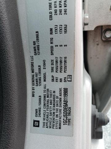 1GCJSDDE6A8119900 - 2010 CHEVROLET COLORADO LT SILVER photo 12