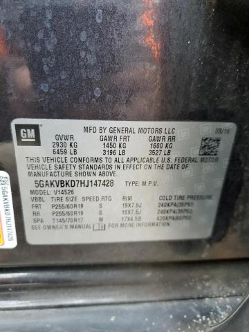 5GAKVBKD7HJ147428 - 2017 BUICK ENCLAVE გრაფიტი ფოტო 13