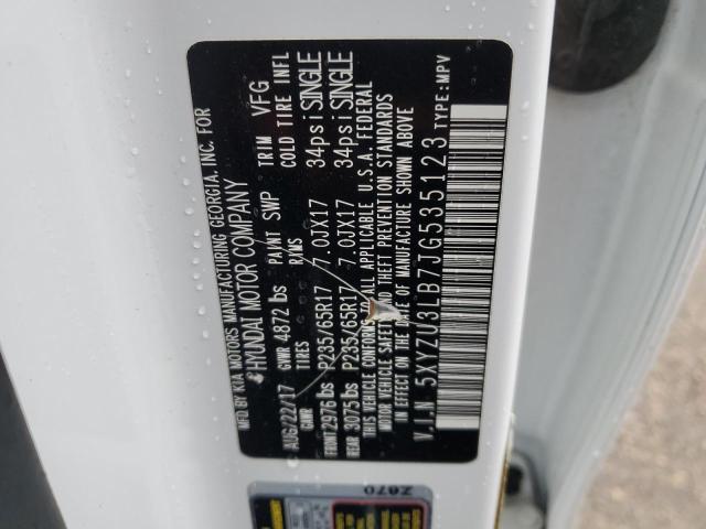 5XYZU3LB7JG535123 - 2018 HYUNDAI SANTA FE SPORT WHITE photo 13