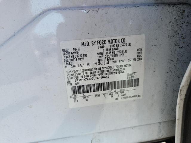 2FMPK3J99LBA10452 - 2020 FORD EDGE SEL 白色 照片 13