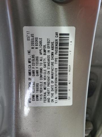 1HGCR2F95HA187439 - 2017 HONDA ACCORD EXL TAN photo 13