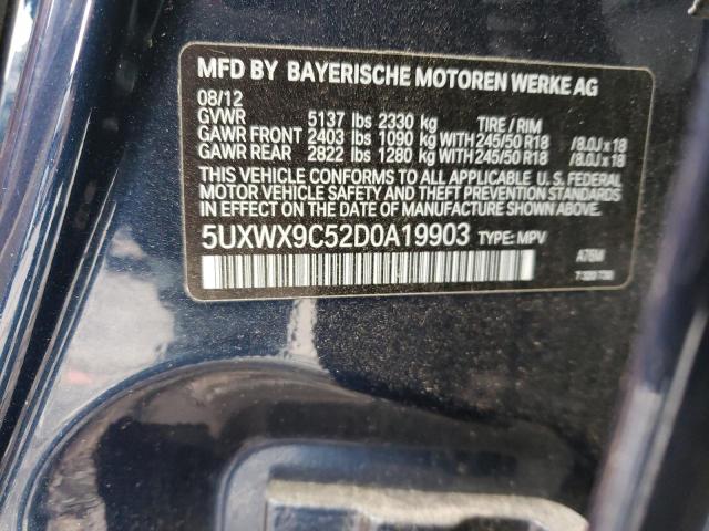 5UXWX9C52D0A19903 - 2013 BMW X3 XDRIVE28I BLUE photo 13