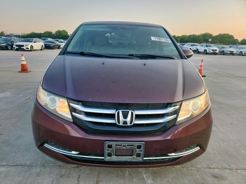 5FNRL5H64EB028803 - 2014 HONDA ODYSSEY EXL MAROON photo 5