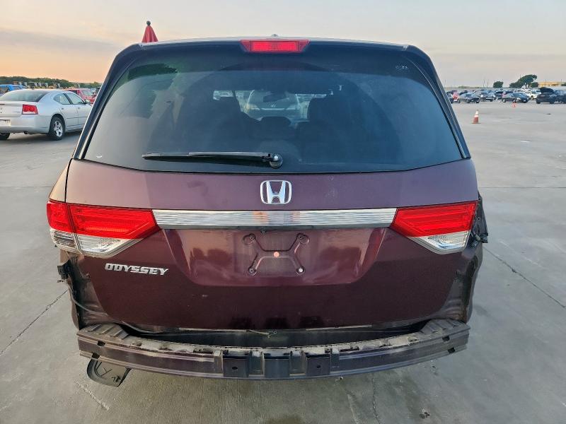 5FNRL5H64EB028803 - 2014 HONDA ODYSSEY EXL MAROON photo 6