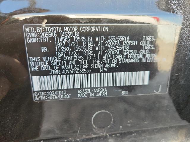 JTMRF4DV6B5038535 - 2011 TOYOTA RAV4 SPORT 黑色 照片 13