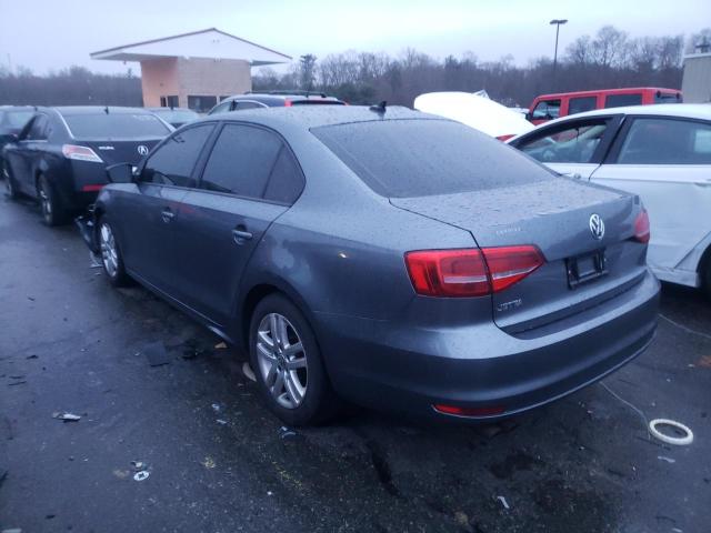 3VW2K7AJ0FM220955 - 2015 VOLKSWAGEN JETTA BASE GRAY photo 2