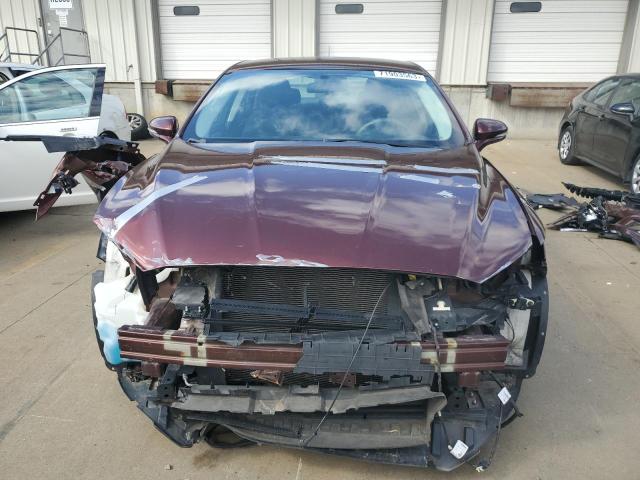 3FA6P0H73GR381687 - 2016 FORD FUSION SE BURGUNDY photo 5