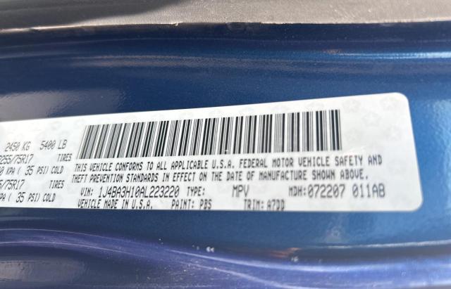 1J4BA3H10AL223220 - 2010 JEEP WRANGLER U SPORT Կապույտ լուսանկար 10