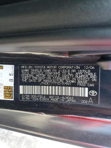 JTKDE177770197991 - 2007 TOYOTA SCION TC 石墨色 照片 12