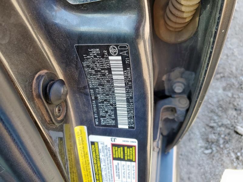 2T1BU4EE3BC630709 - 2011 TOYOTA COROLLA BASE გრაფიტი ფოტო 13