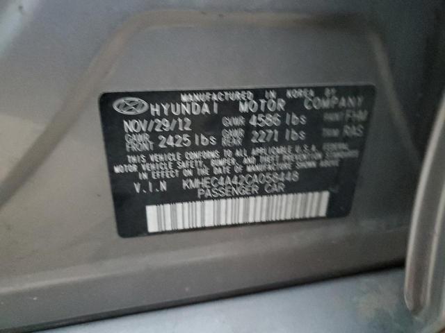 KMHEC4A42CA058448 - 2012 HYUNDAI SONATA HYBRID SILVER photo 13