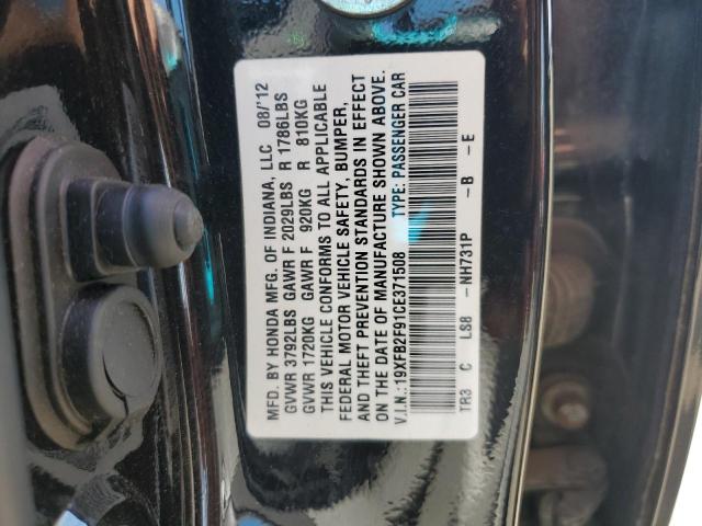19XFB2F91CE371508 - 2012 HONDA CIVIC EXL BLACK photo 12