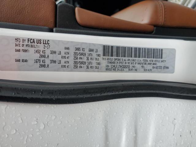 1C4RJFJTXHC826252 - 2017 JEEP GRAND CHER SUMMIT 白色 照片 13