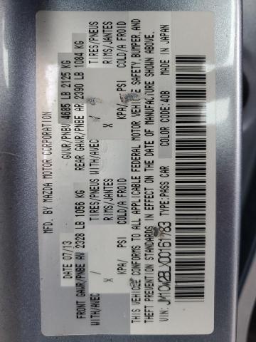 JM1CW2BLXD0161783 - 2013 MAZDA 5 BLUE photo 13