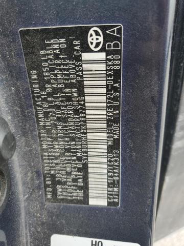 5YFBURHEXKP887746 - 2019 TOYOTA COROLLA L BLACK photo 12