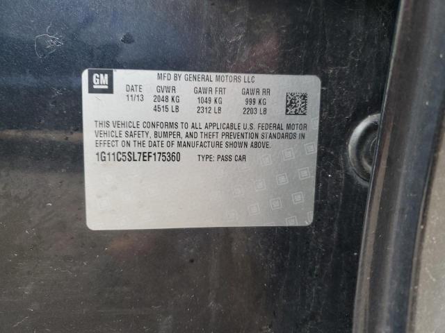 1G11C5SL7EF175360 - 2014 CHEVROLET MALIBU 1LT 黑色 照片 12