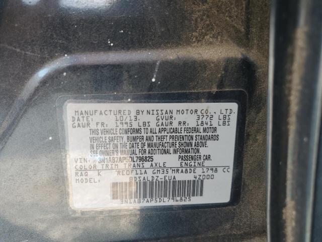 3N1AB7AP5DL796825 - 2013 NISSAN SENTRA S Niebieski zdjęcie 12