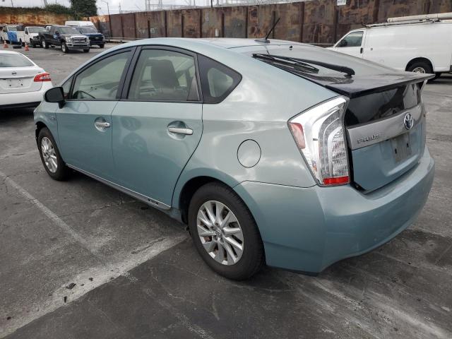 JTDKN3DPXC3006300 - 2012 TOYOTA PRIUS PLUG TURQUOISE photo 2