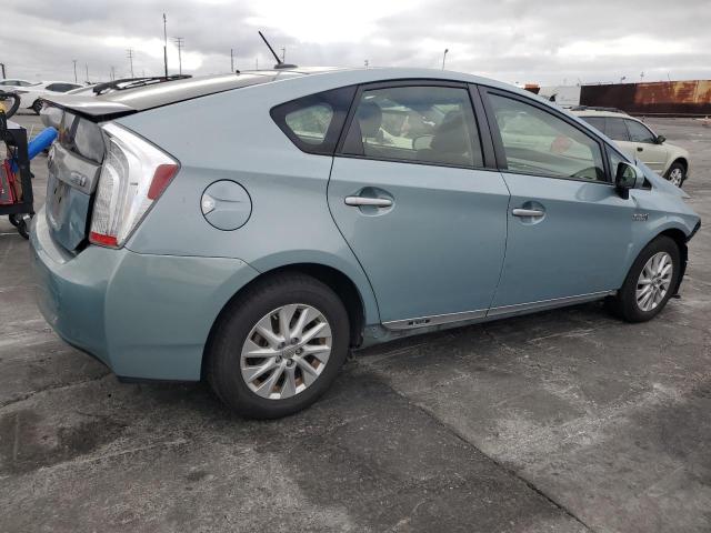 JTDKN3DPXC3006300 - 2012 TOYOTA PRIUS PLUG TURQUOISE photo 3