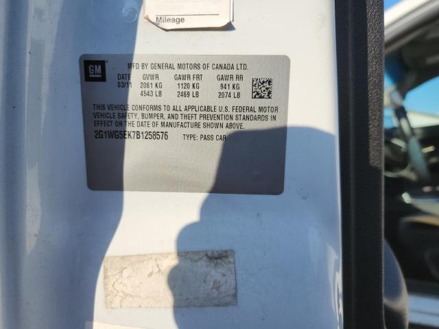 2G1WG5EK7B1258576 - 2011 CHEVROLET IMPALA LT Ağ foto 12