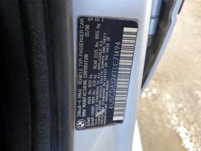 4USCD8324TLC71494 - 1996 BMW 318 I AUTOMATIC SILVER photo 13