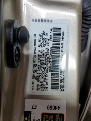 1NXBU40E79Z097876 - 2009 TOYOTA COROLLA BASE TAN photo 13