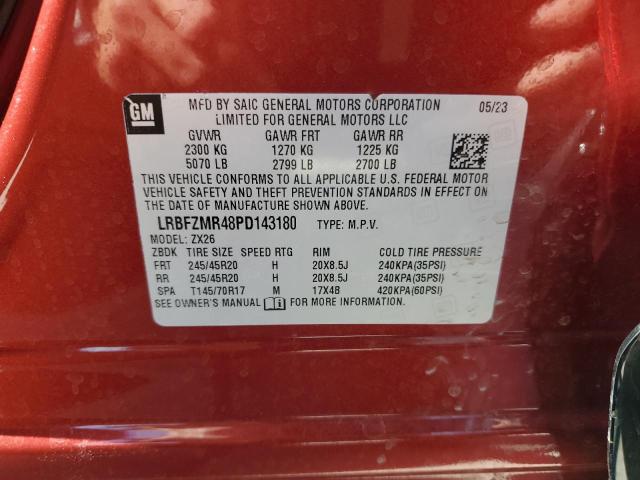 LRBFZMR48PD143180 - 2023 BUICK ENVISION PREFERRED წითელი ფოტო 14