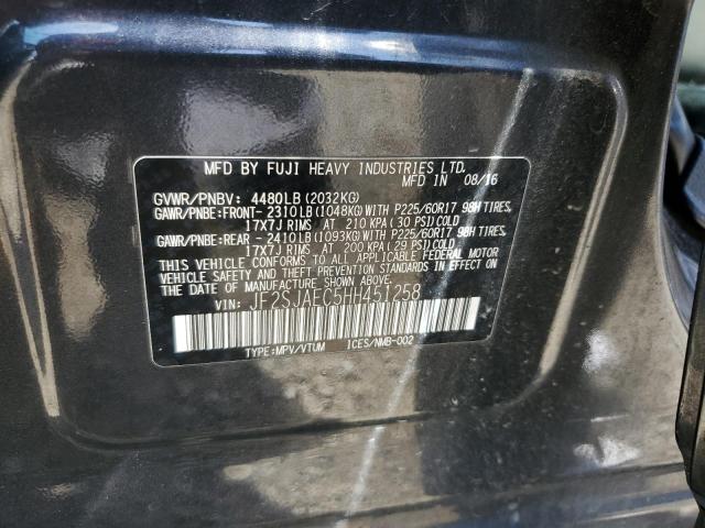 JF2SJAEC5HH451258 - 2017 SUBARU FORESTER 2.5I PREMIUM CHARCOAL photo 13