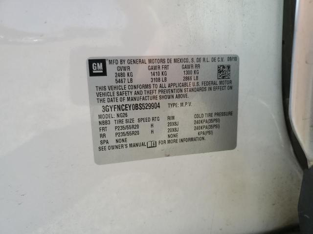 3GYFNCEY0BS529904 - 2011 CADILLAC SRX PREMIUM COLLECTION Սպիտակ լուսանկար 13