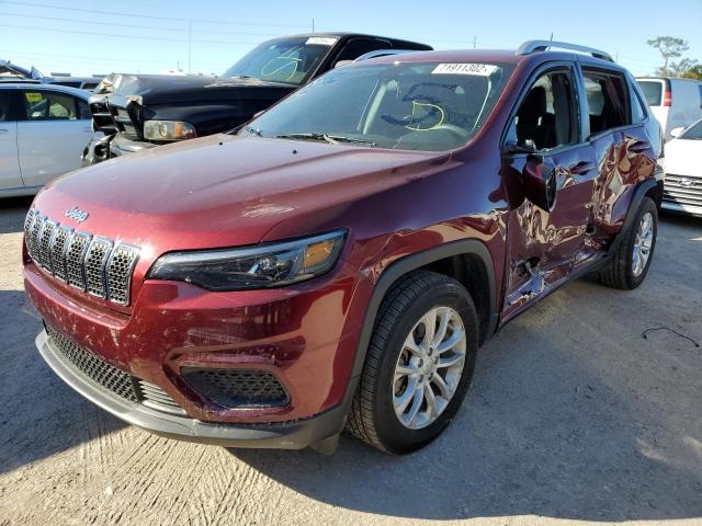 1C4PJLCB4LD541723 - 2020 JEEP CHEROKEE LATITUDE MAROON photo 1